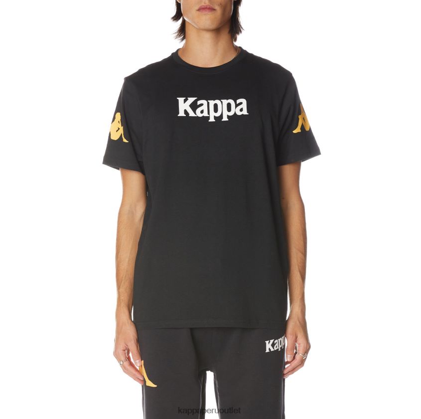 Kappa hombres camiseta paroo autentica humo negro 2XPNV6181