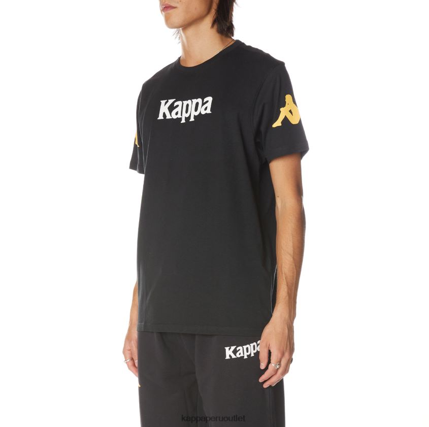 Kappa hombres camiseta paroo autentica humo negro 2XPNV6181