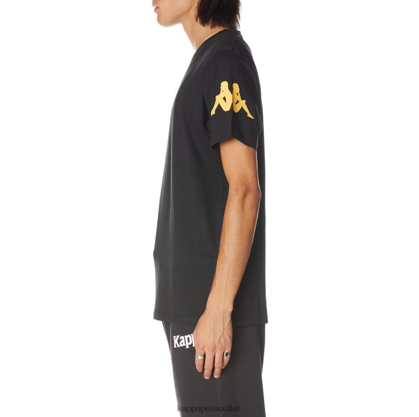 Kappa hombres camiseta paroo autentica humo negro 2XPNV6181