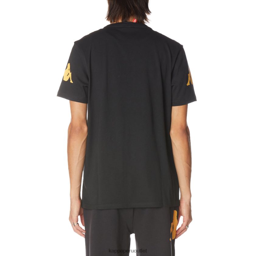 Kappa hombres camiseta paroo autentica humo negro 2XPNV6181