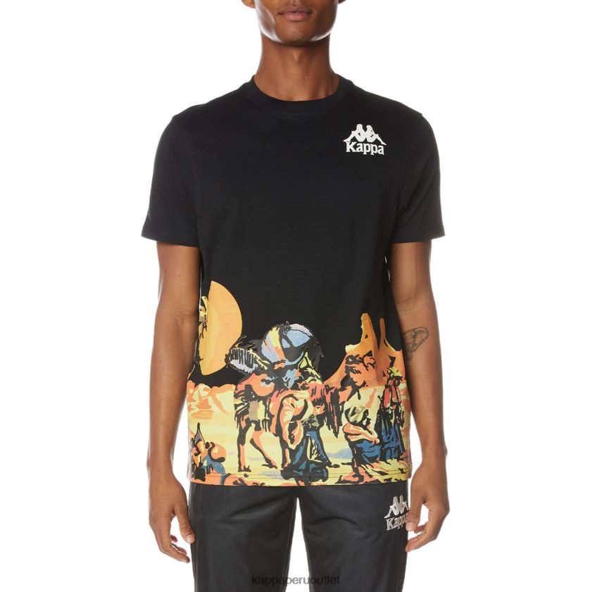 Kappa hombres camiseta ranchera auténtica negro azabache 2XPNV6166