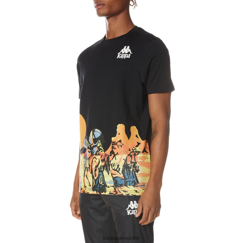 Kappa hombres camiseta ranchera auténtica negro azabache 2XPNV6166