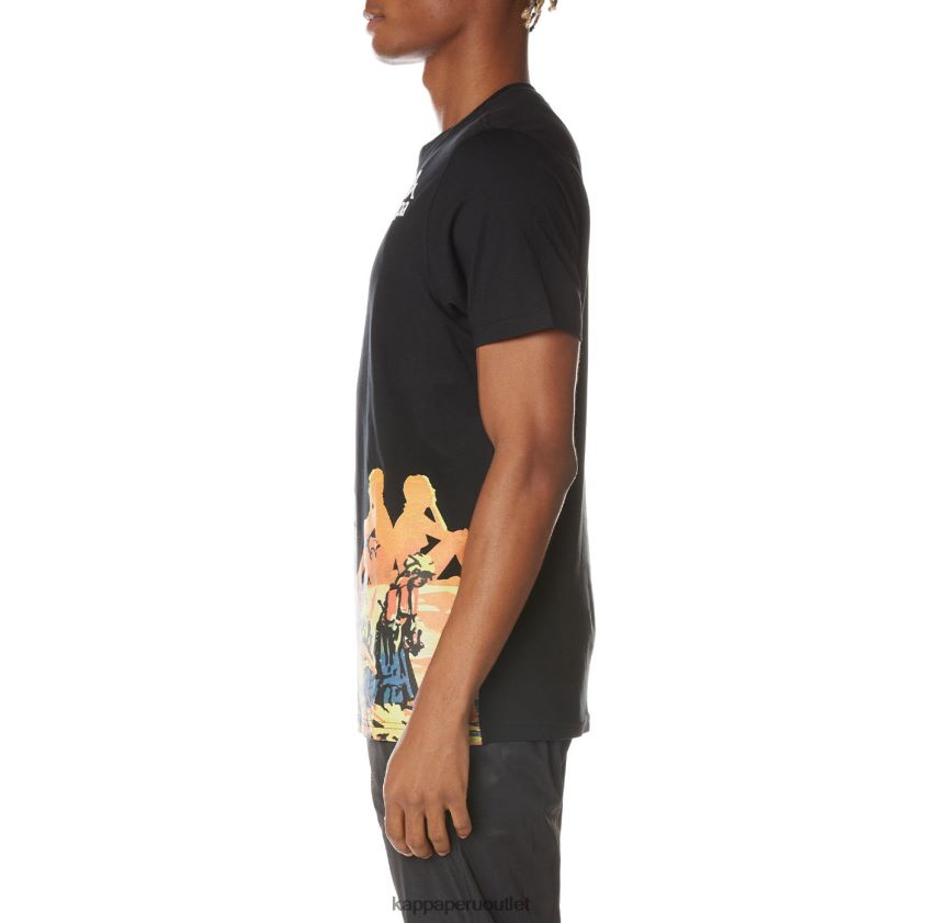 Kappa hombres camiseta ranchera auténtica negro azabache 2XPNV6166