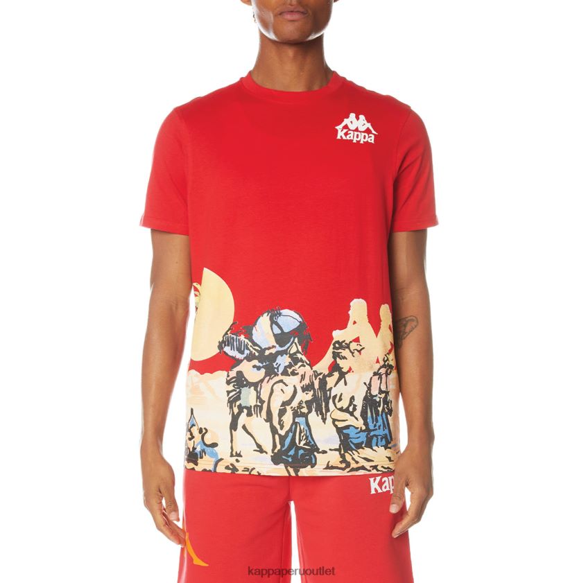 Kappa hombres camiseta ranchera auténtica rojo 2XPNV6143