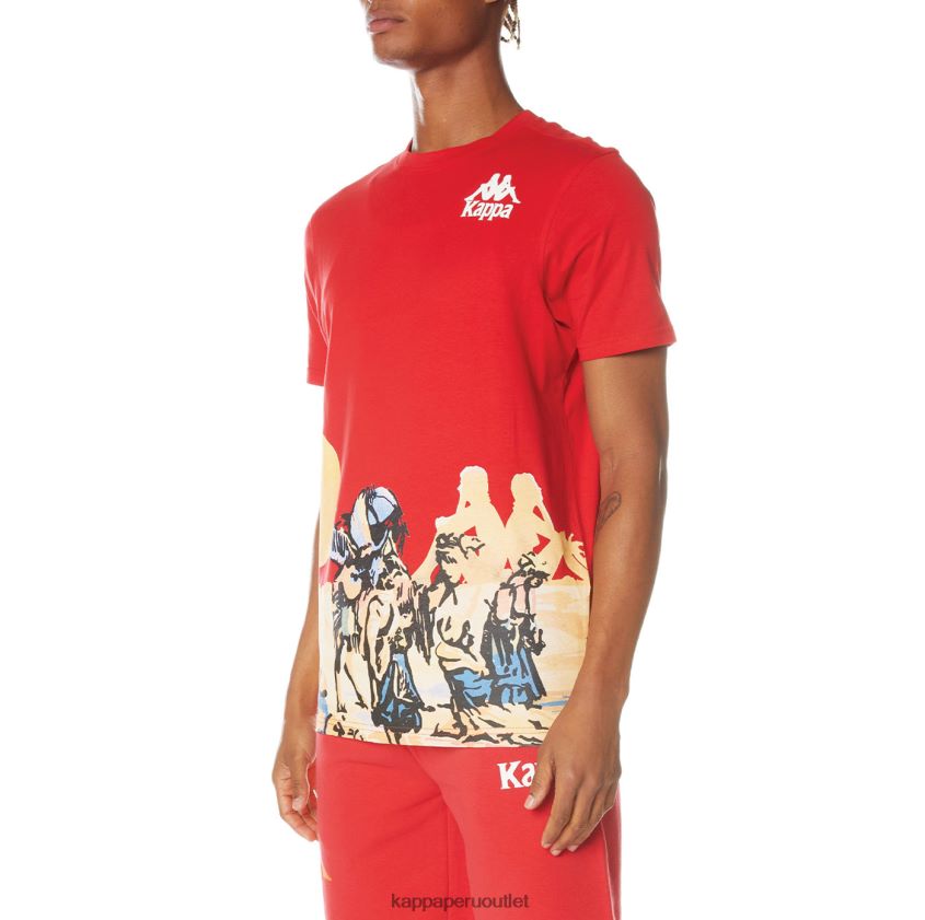 Kappa hombres camiseta ranchera auténtica rojo 2XPNV6143