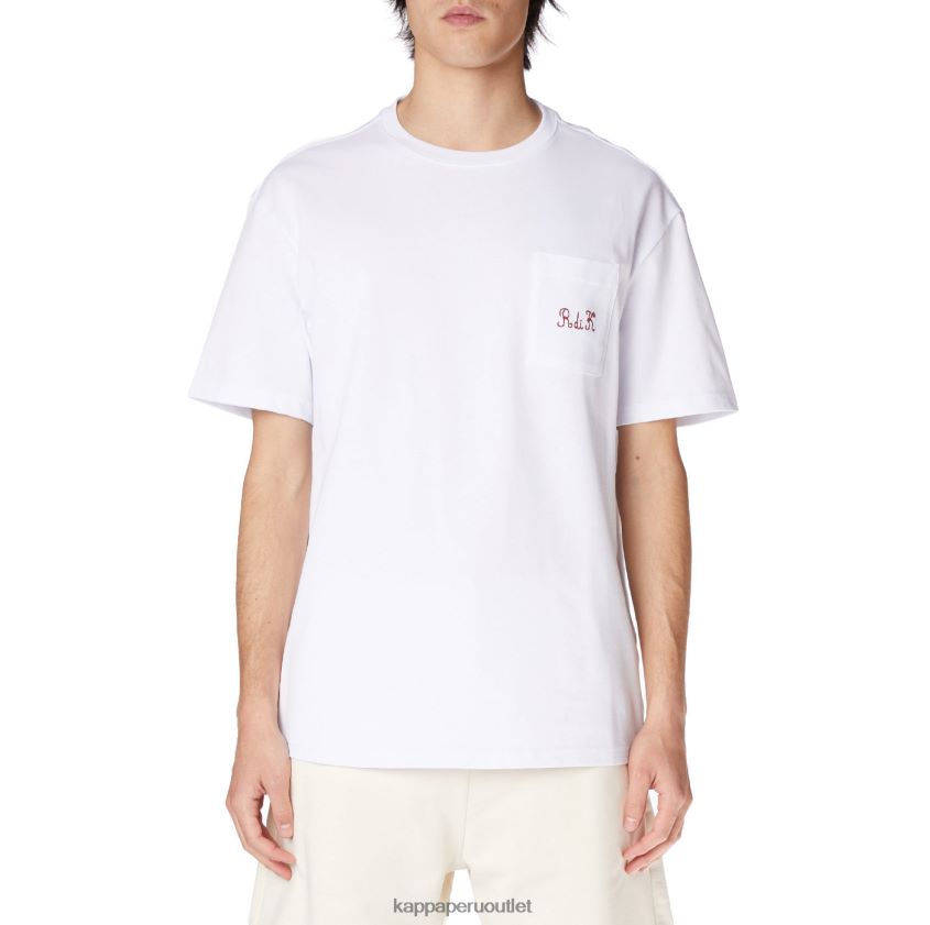 Kappa hombres camiseta robe giovani mirfak blanco 2XPNV6196