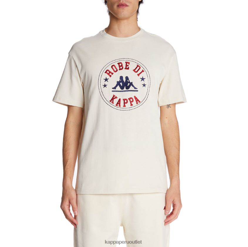 Kappa hombres camiseta robe giovani revati crema 2XPNV6197