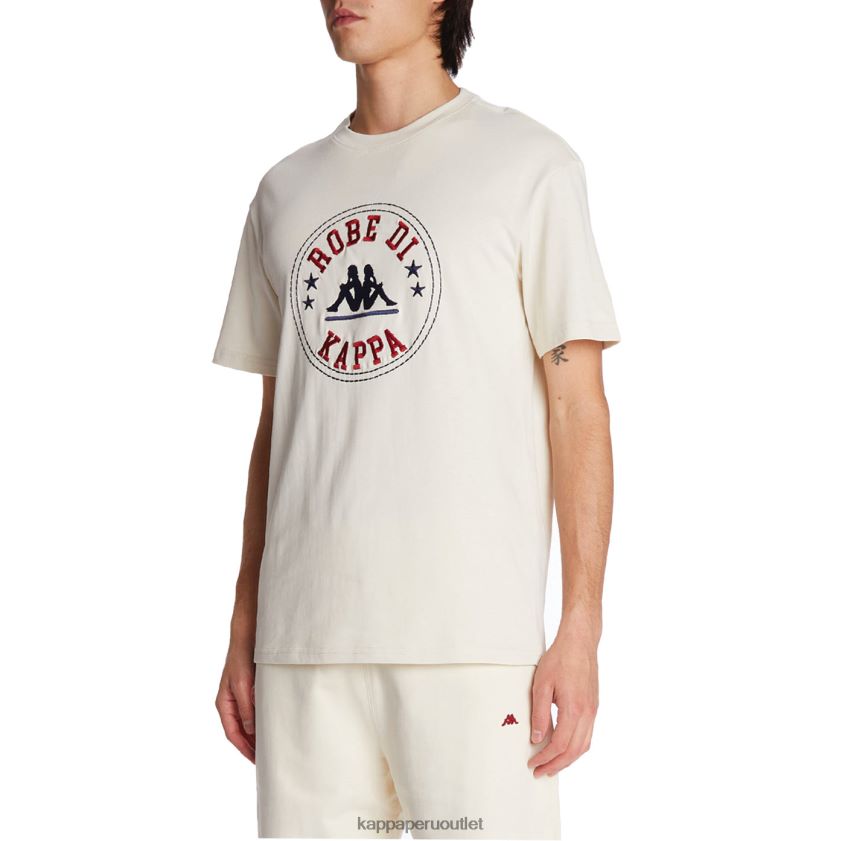 Kappa hombres camiseta robe giovani revati crema 2XPNV6197