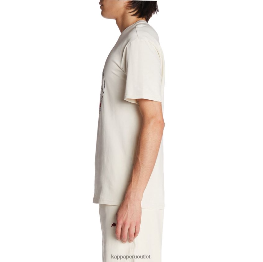 Kappa hombres camiseta robe giovani revati crema 2XPNV6197