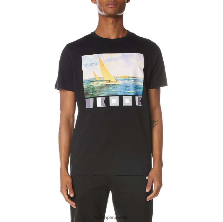 Kappa hombres camiseta salvia azabache negro 2XPNV6121