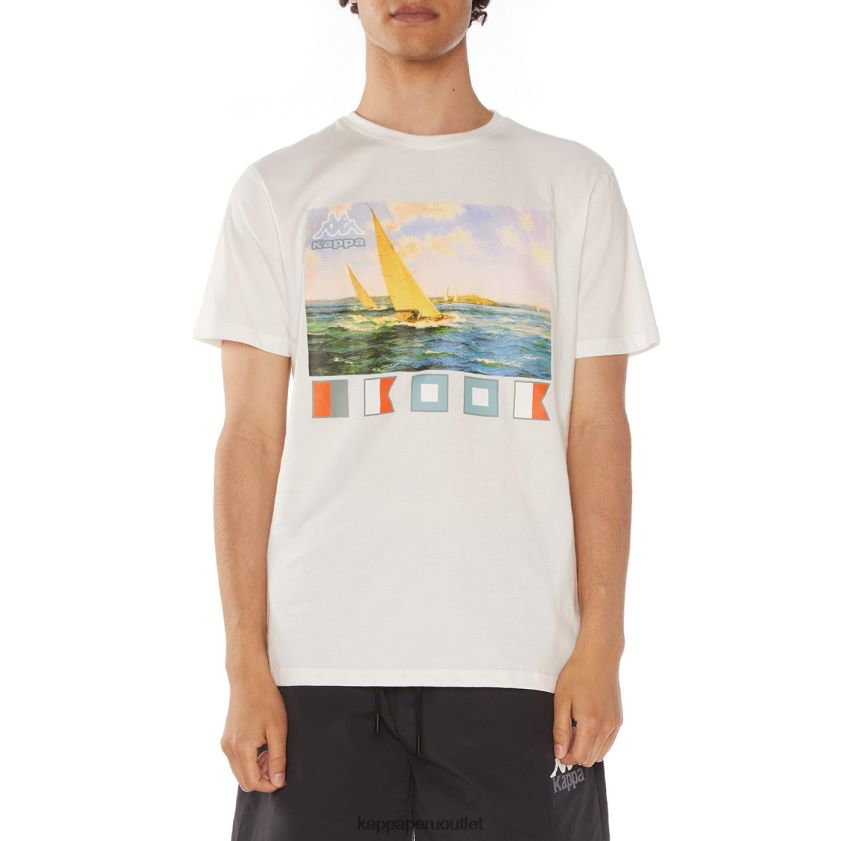 Kappa hombres camiseta salvia blanco 2XPNV6118