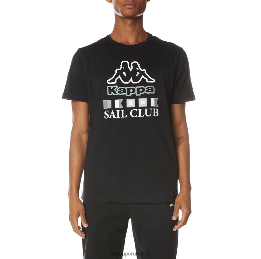 Kappa hombres camiseta temi azabache negro 2XPNV6119