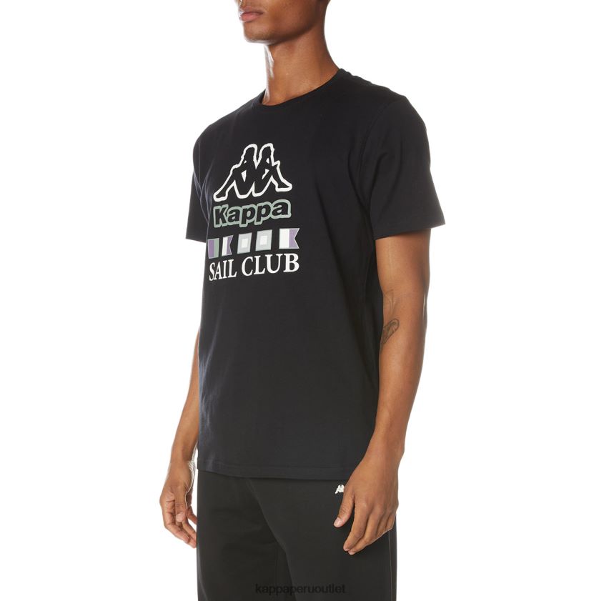Kappa hombres camiseta temi azabache negro 2XPNV6119