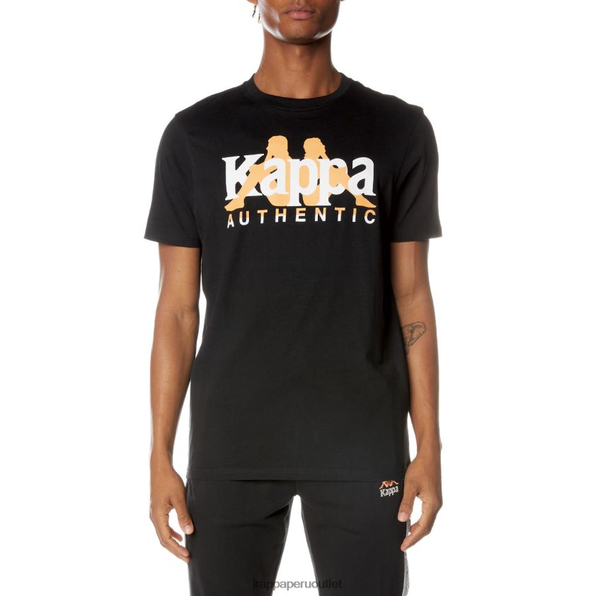 Kappa hombres camiseta vanguardista autentica negro azabache 2XPNV6162