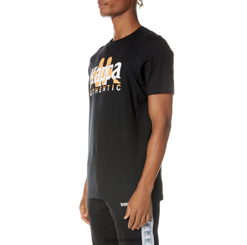 Kappa hombres camiseta vanguardista autentica negro azabache 2XPNV6162