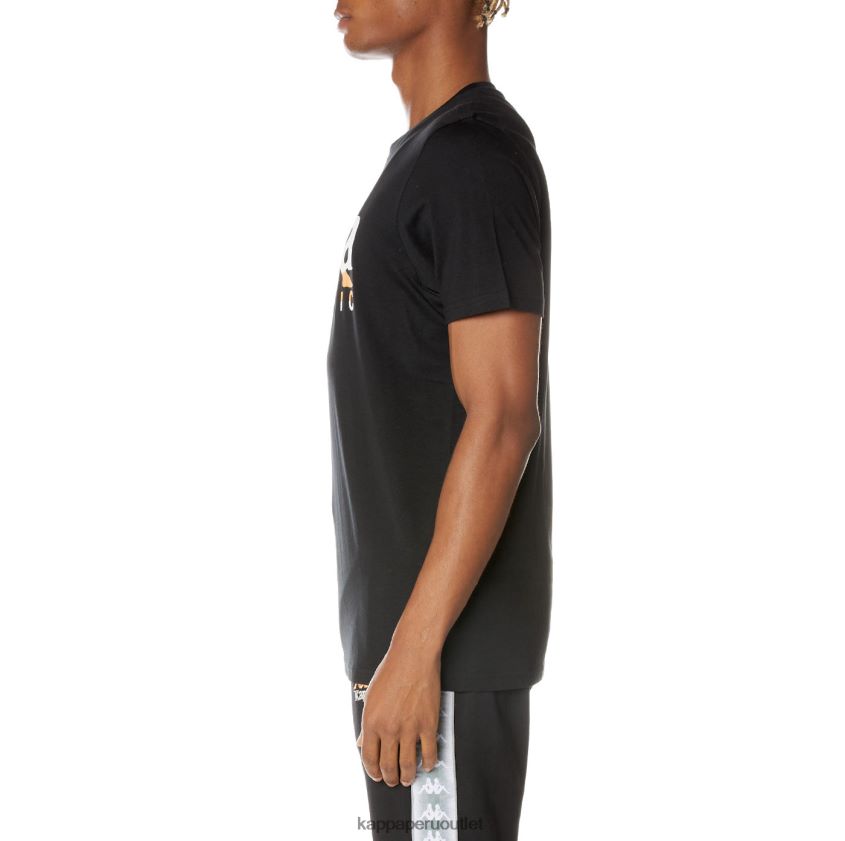 Kappa hombres camiseta vanguardista autentica negro azabache 2XPNV6162