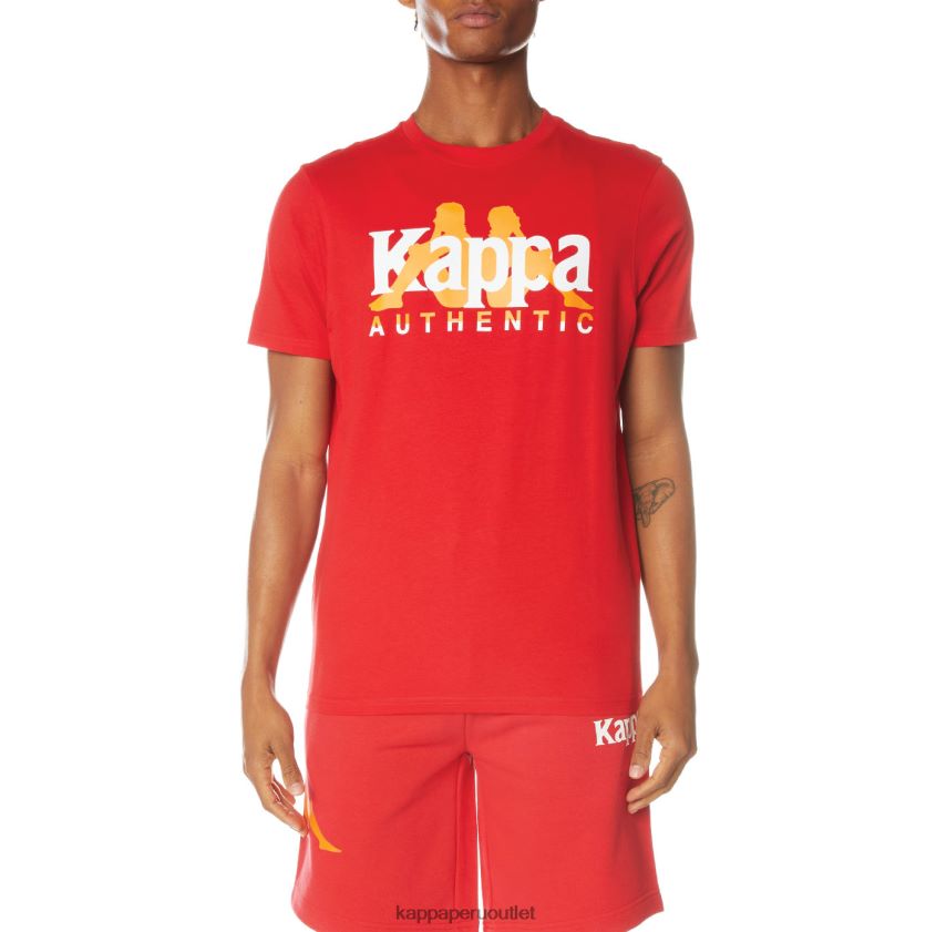 Kappa hombres camiseta vanguardista autentica rojo 2XPNV6149