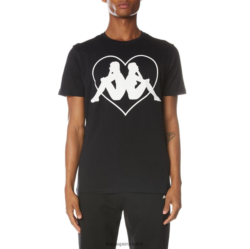 Kappa hombres camiseta zielona auténtica azabache negro 2XPNV6104