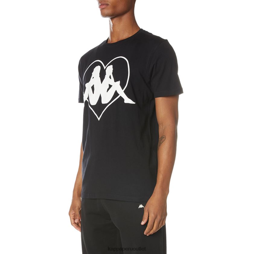 Kappa hombres camiseta zielona auténtica azabache negro 2XPNV6104