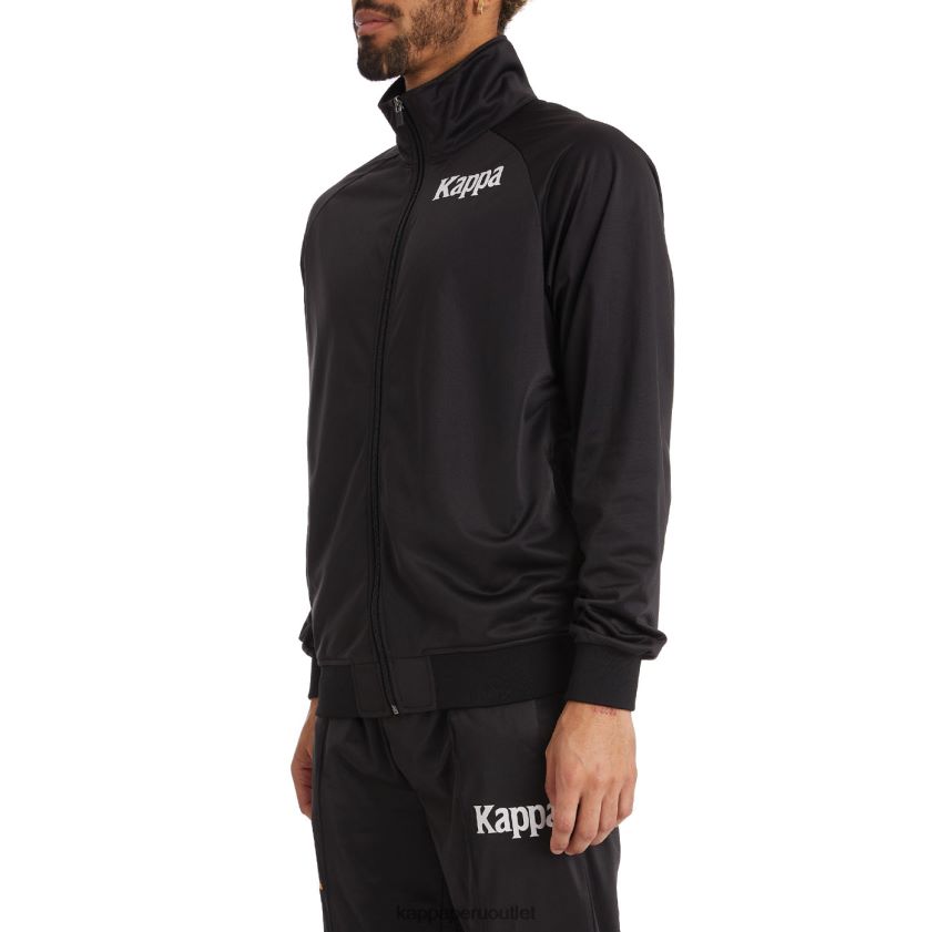 Kappa hombres chaqueta deportiva angost auténtica humo negro naranja 2XPNV69