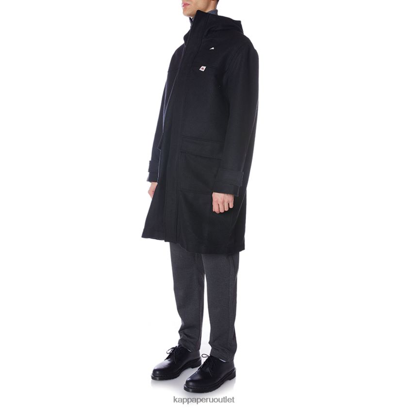Kappa hombres abrigo giovani alpherg negro 2XPNV675