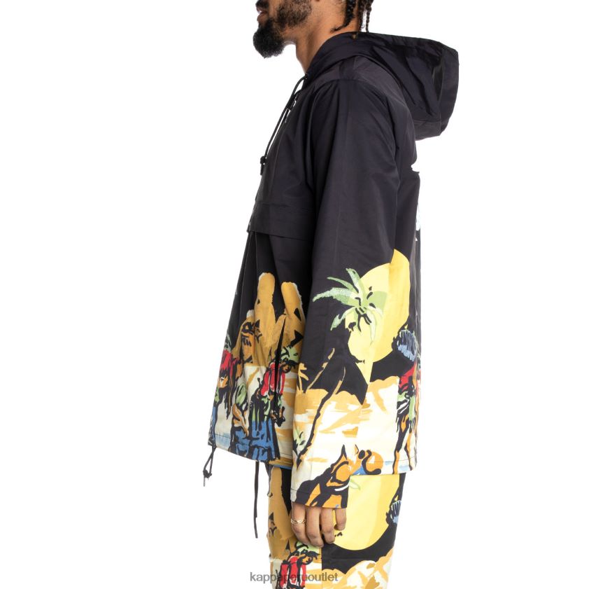 Kappa hombres auténtica cazadora de torre negro azabache 2XPNV678