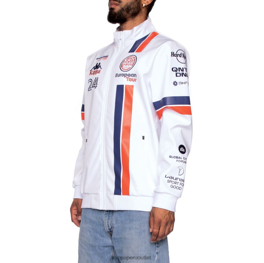 Kappa hombres auténtica chaqueta chil gumball 3000 tour blanco 2XPNV672