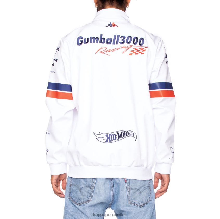 Kappa hombres auténtica chaqueta chil gumball 3000 tour blanco 2XPNV672