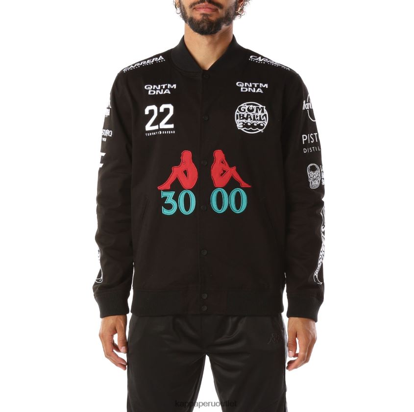 Kappa hombres auténtica chaqueta de gumball glicket negro 2XPNV687