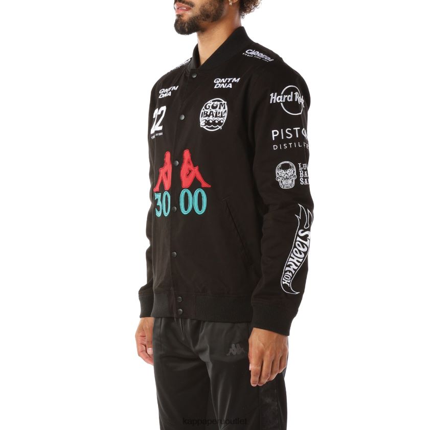 Kappa hombres auténtica chaqueta de gumball glicket negro 2XPNV687