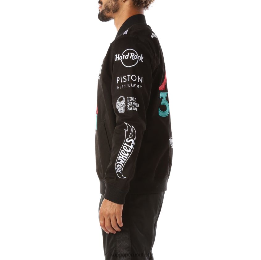 Kappa hombres auténtica chaqueta de gumball glicket negro 2XPNV687