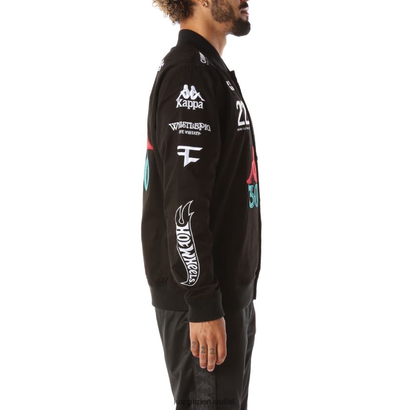 Kappa hombres auténtica chaqueta de gumball glicket negro 2XPNV687