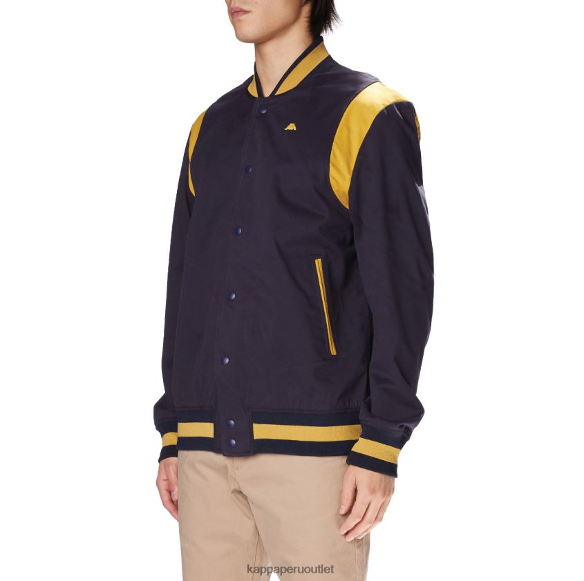Kappa hombres bata giovani naons chaqueta universitaria amarillo marino 2XPNV673