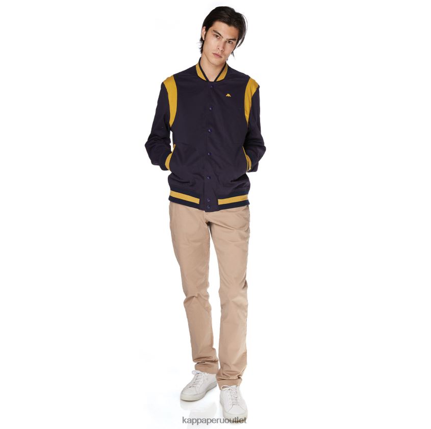 Kappa hombres bata giovani naons chaqueta universitaria amarillo marino 2XPNV673