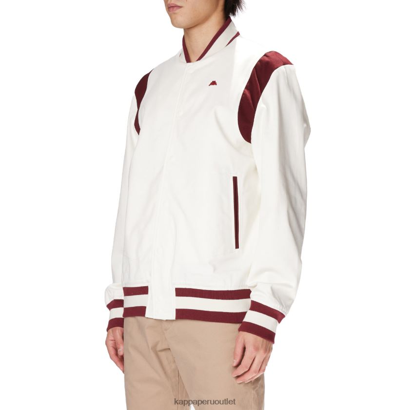 Kappa hombres bata giovani naons chaqueta universitaria blanco rojo 2XPNV674
