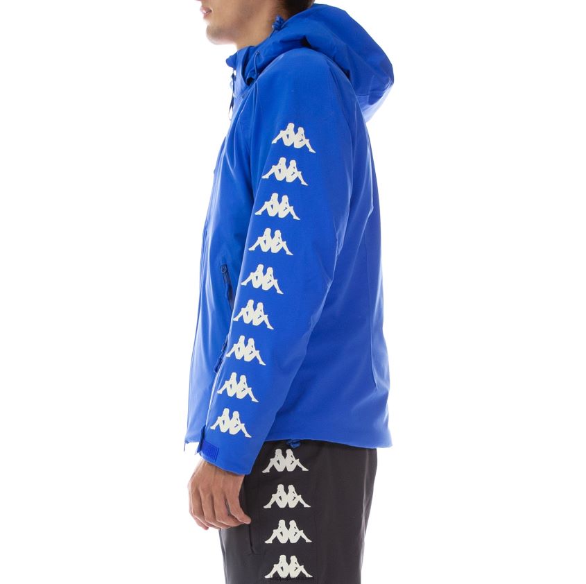 Kappa hombres chaqueta de esquí 6cento 650xb azul blanco antiguo 2XPNV685