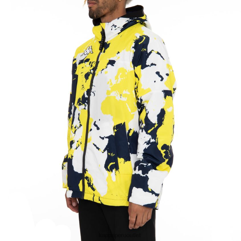 Kappa hombres chaqueta de esquí 6cento 660f azul amarillo 2XPNV683