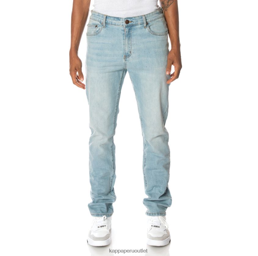 Kappa hombres auténtico jean azul lavado ligero 2XPNV6279