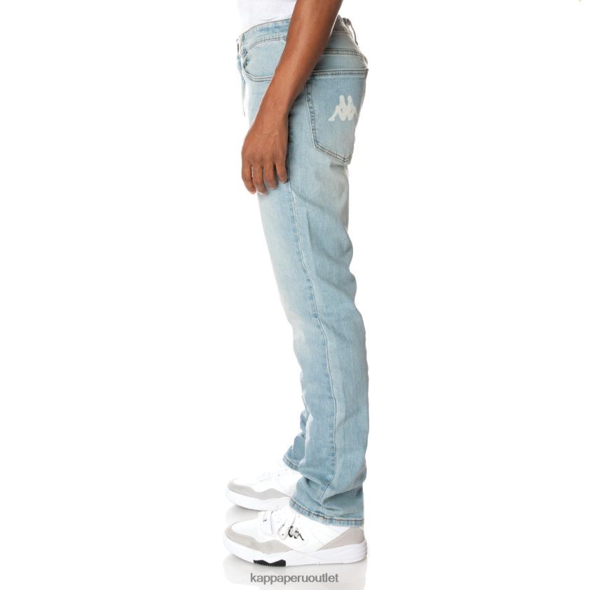 Kappa hombres auténtico jean azul lavado ligero 2XPNV6279