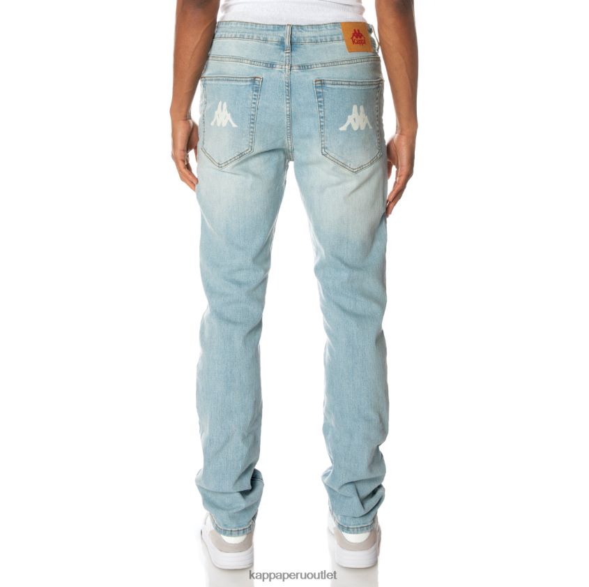 Kappa hombres auténtico jean azul lavado ligero 2XPNV6279