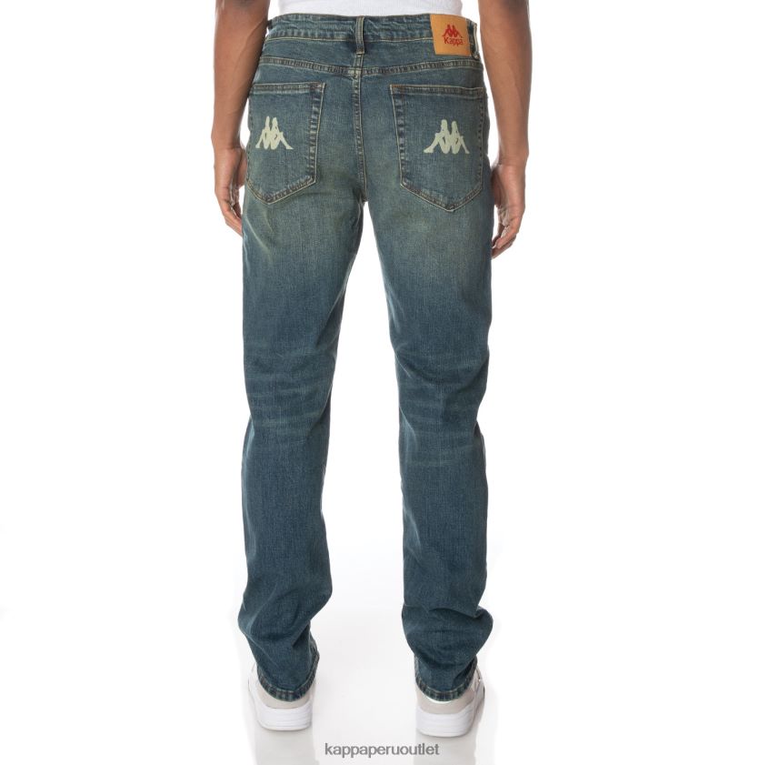 Kappa hombres auténtico jean azul lavado medio 2XPNV6282