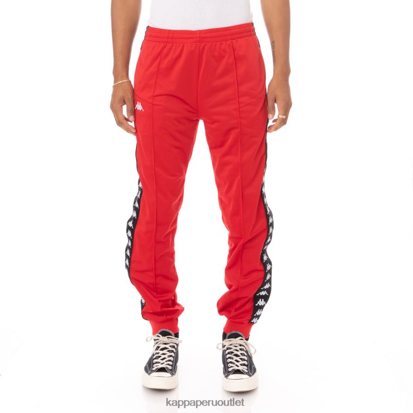 Kappa hombres pantalones deportivos 222 banda rastoriazz negro rojo 2XPNV635