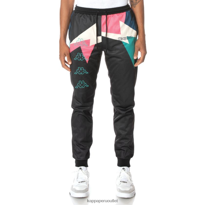Kappa hombres pantalones deportivos con logo negro azabache 2XPNV620