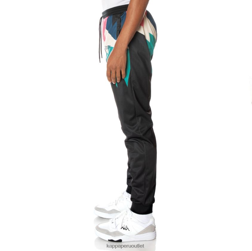 Kappa hombres pantalones deportivos con logo negro azabache 2XPNV620