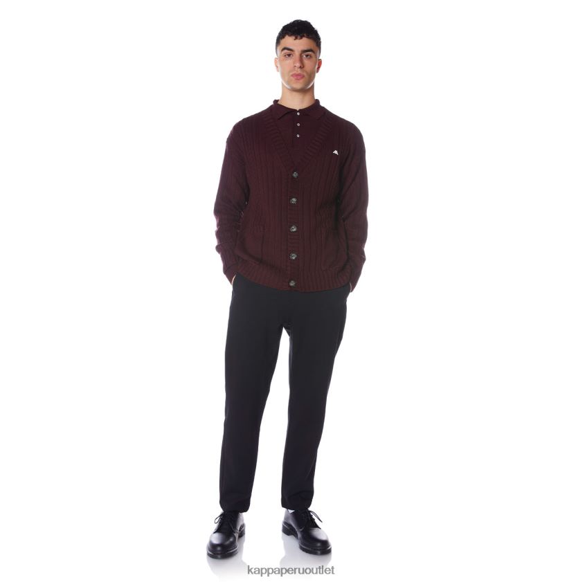 Kappa hombres bata giovani achird cardigan borgoña 2XPNV6100