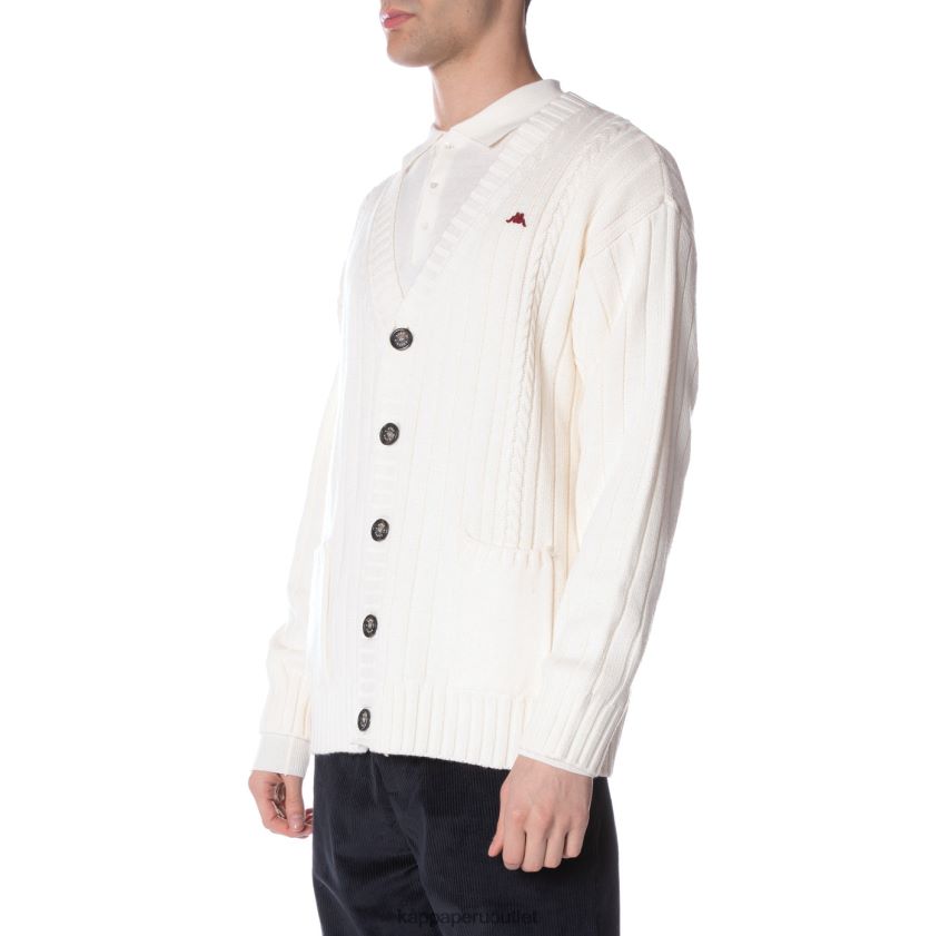 Kappa hombres bata giovani achird cardigan crema 2XPNV6102