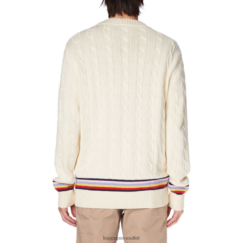 Kappa hombres bata giovani nihal cardigan crema 2XPNV688