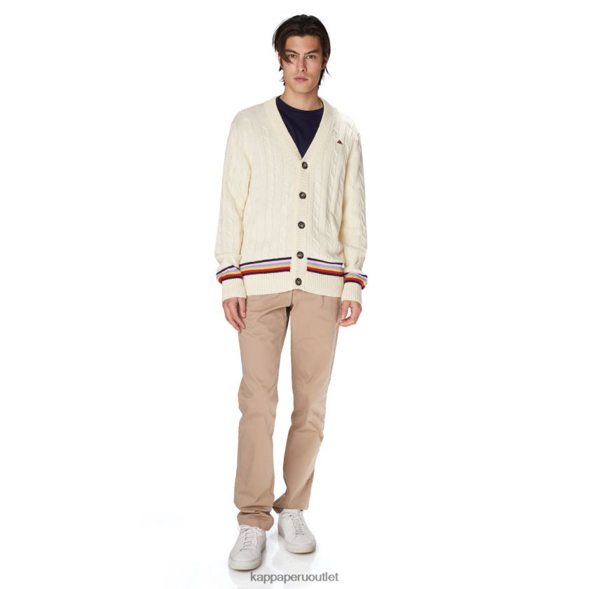 Kappa hombres bata giovani nihal cardigan crema 2XPNV688