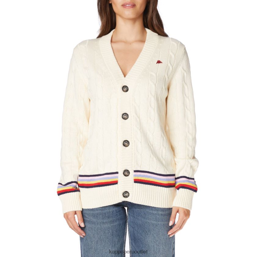 Kappa hombres bata giovani nihal cardigan crema 2XPNV688