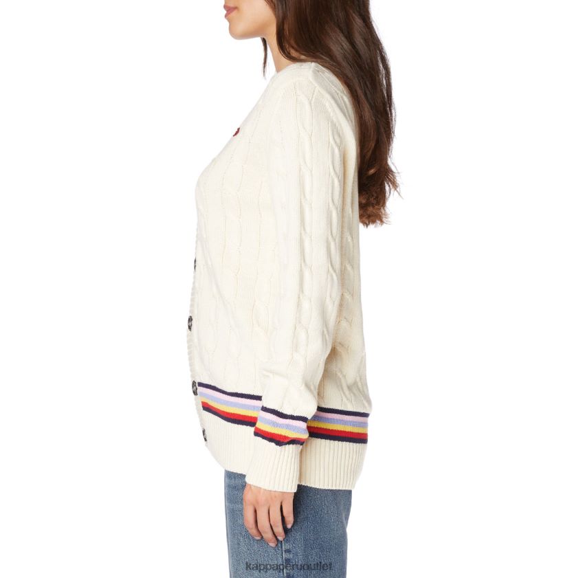 Kappa hombres bata giovani nihal cardigan crema 2XPNV688